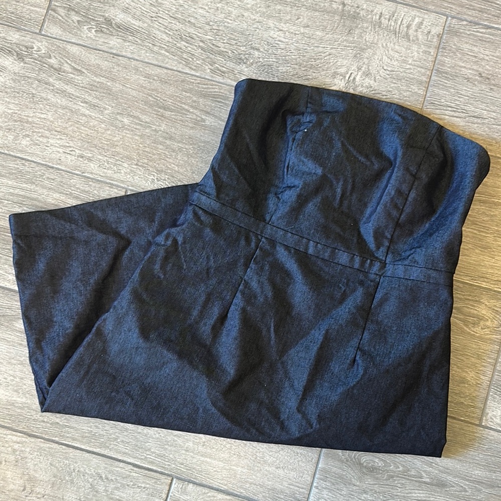 Dark Blue Strapless Dress